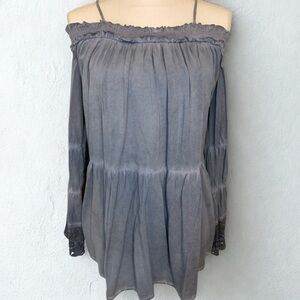 Infinity Raine Women’s Boho Lace sleeve Tunic Size medium